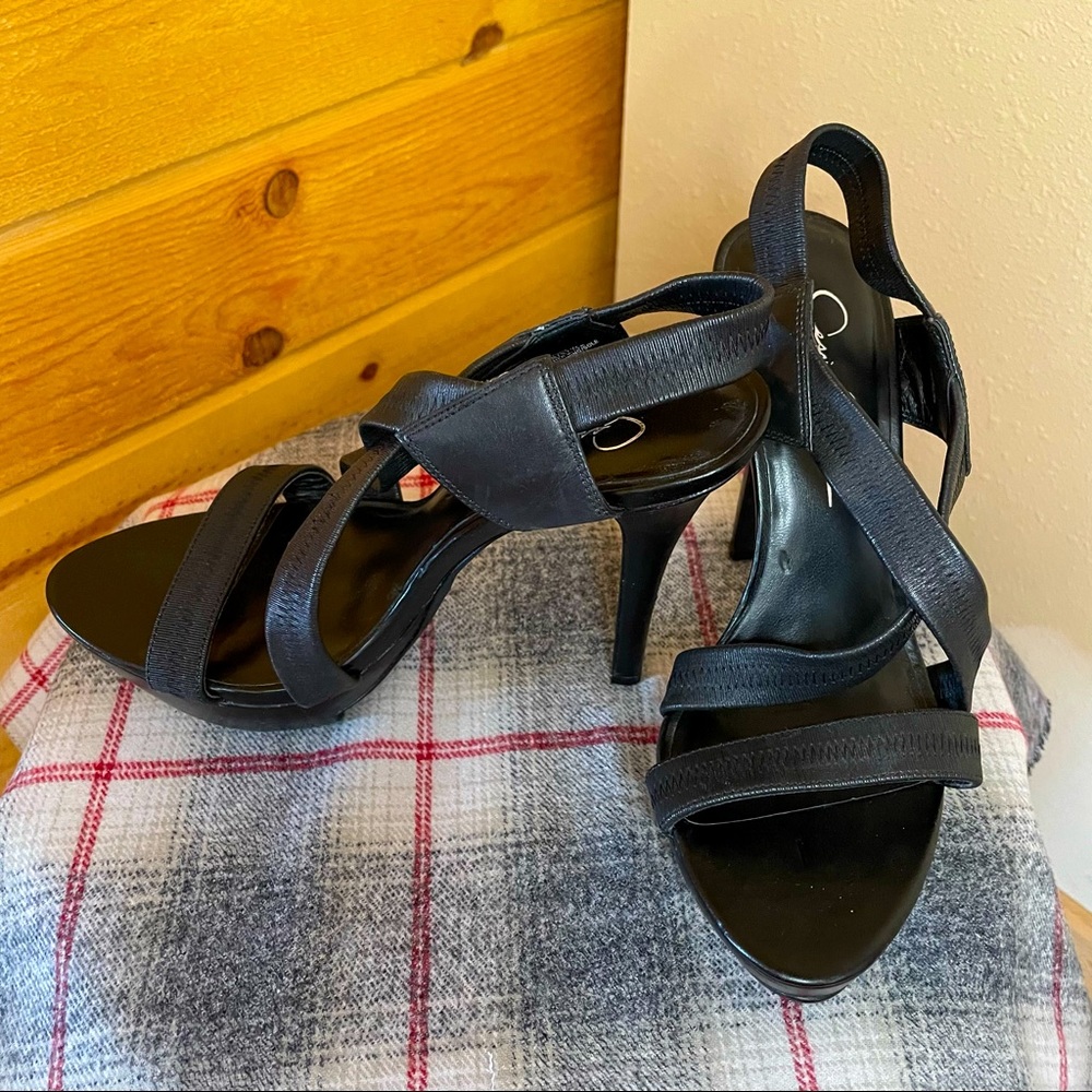 Jessica Simpson Strappy Black, Platform Heels